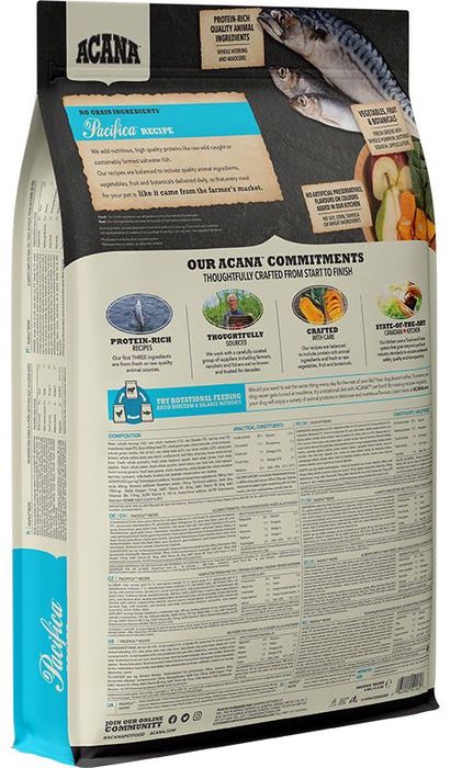 ACANA Highest Protein Pacifica Dog 2 кг 6 кг 11.4 кг корм для собак