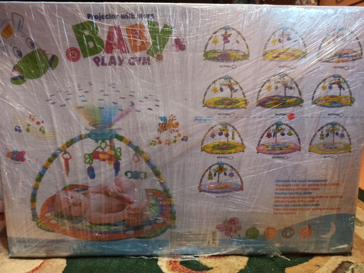 Ігровий-розвиваючий дитячий килим Baby play gym з проектором