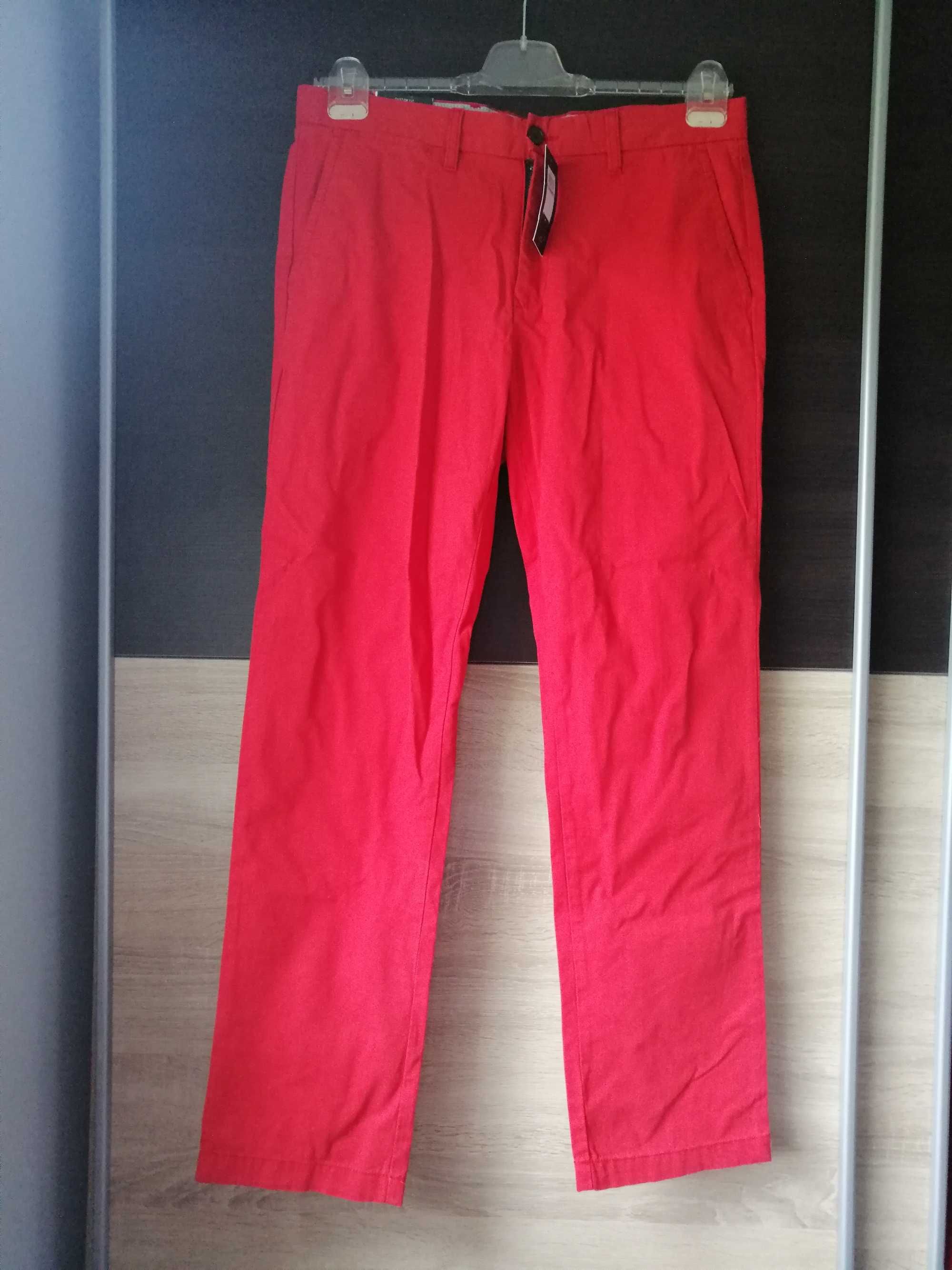 Czerwone spodnie Tommy Hilfiger 32W32L Nowe!