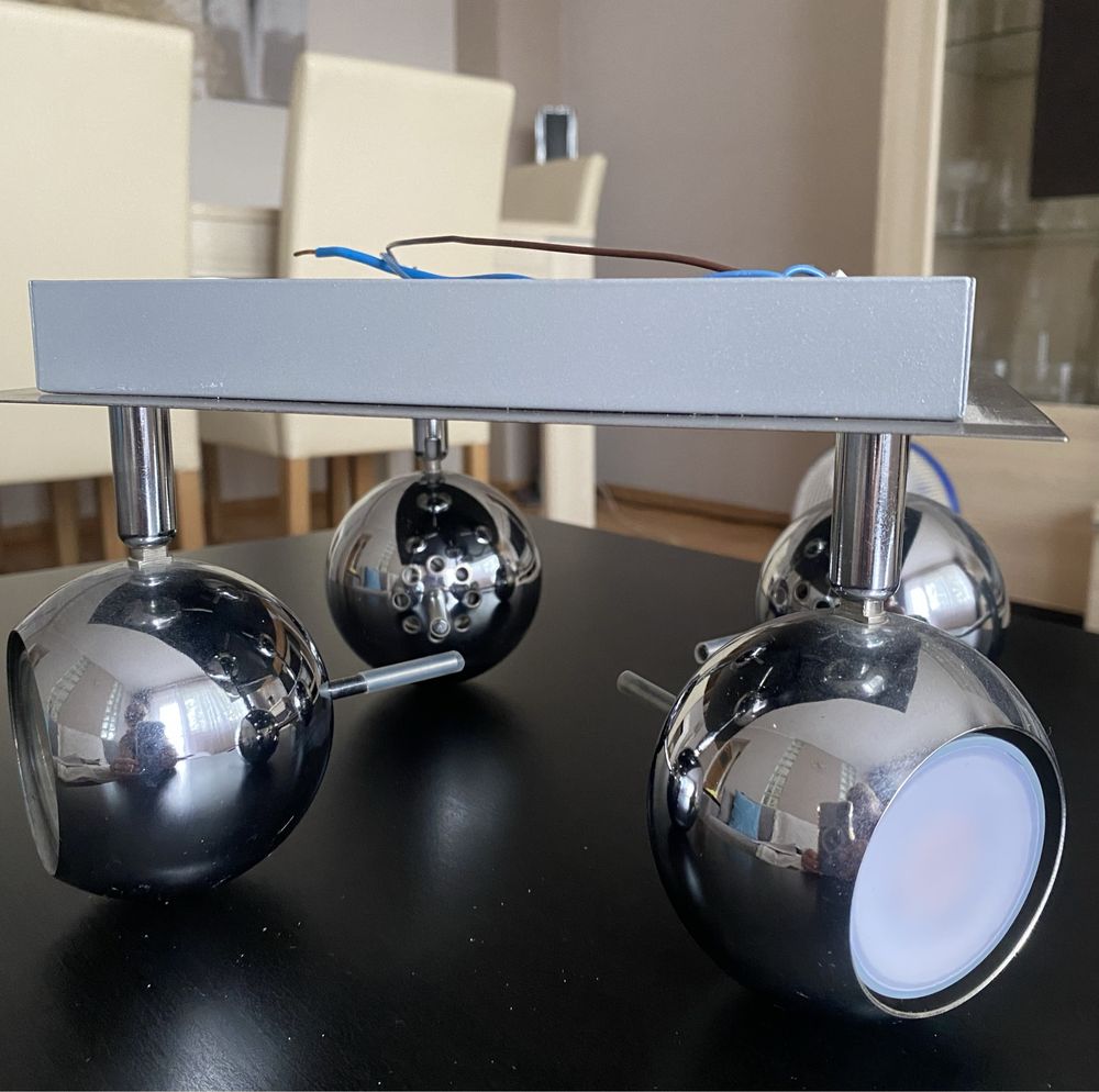 Lampa + kinkiet chrom