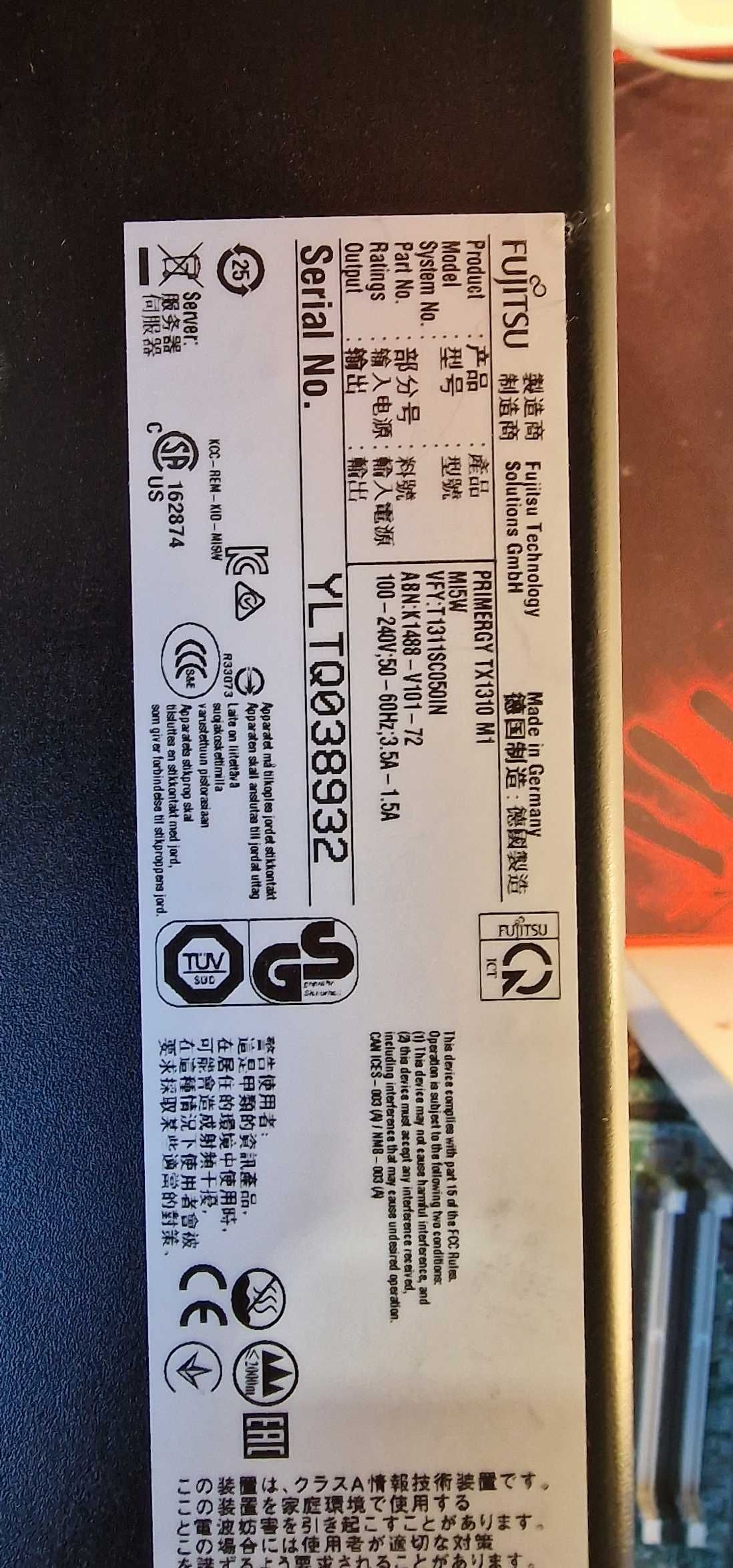 Fujitsu Serwer TX1310 M1 Xeon E3-1246v3 4GB RAM