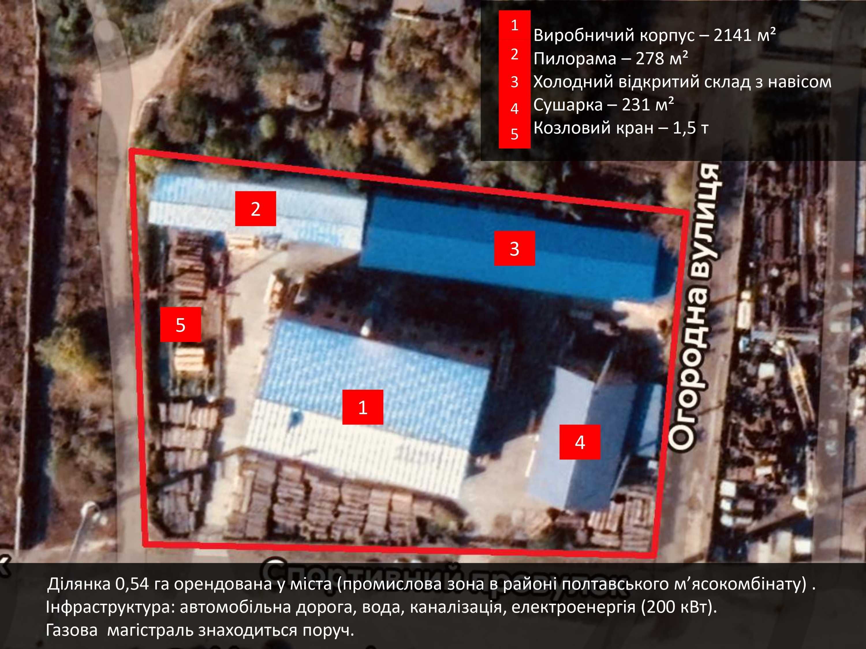 Продаж виробничої бази з цехами, пилорамою, сушаркою, краном і ОФІСАМИ