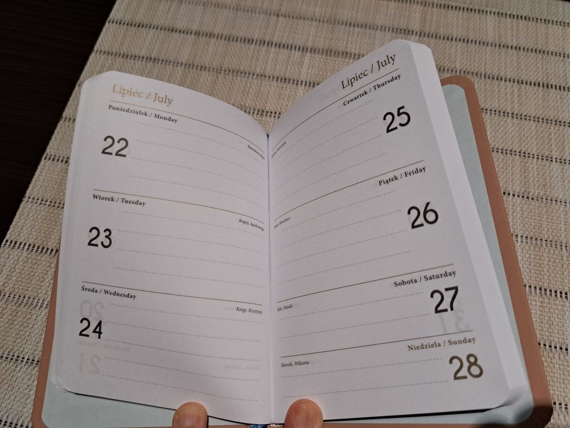 Kalendarz książkowy a6