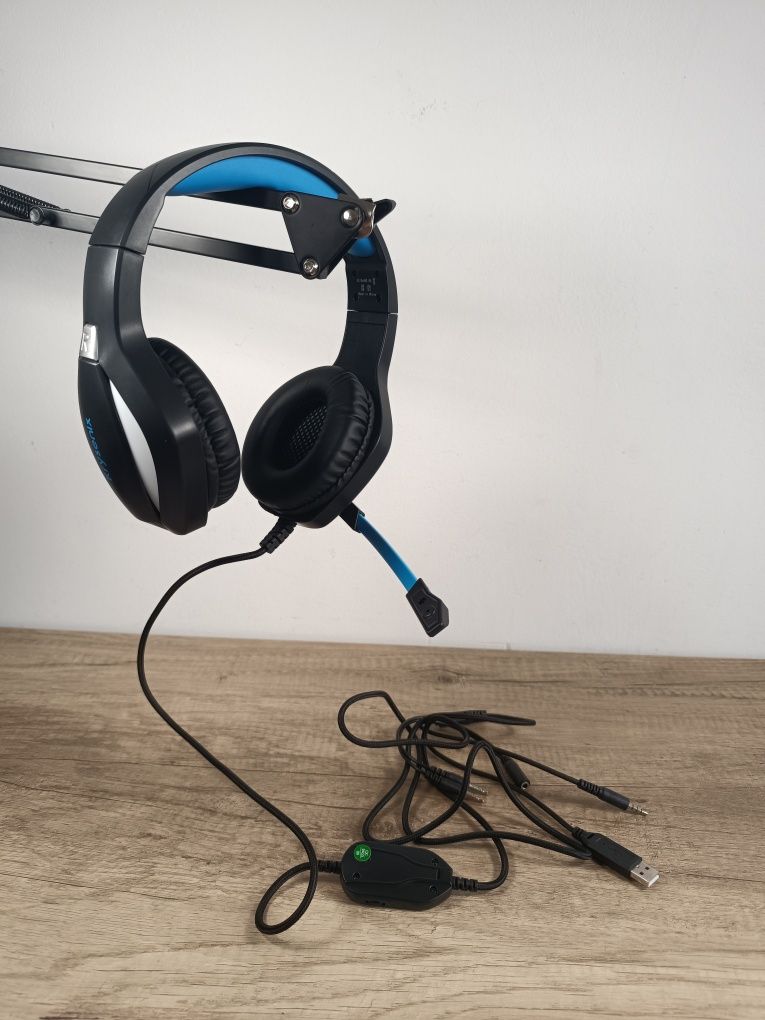 KRYSENIX PG1 RGB Słuchawki Gamingowe Z Mikrofonem Dla Konsol i PC