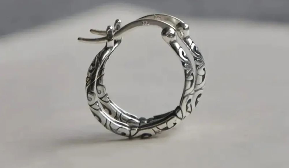 Brincos argolas prateadas