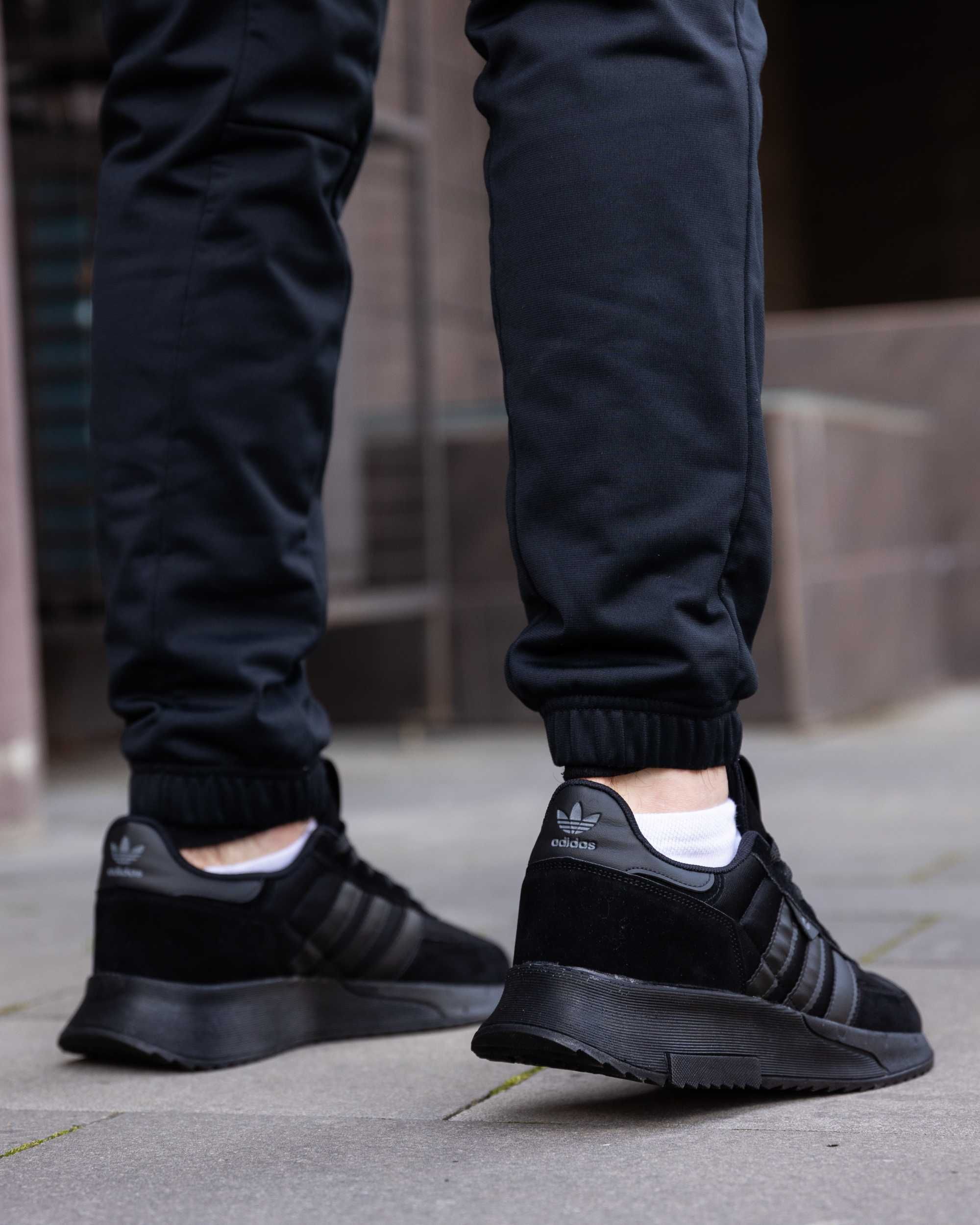 Кроссовки мужские Adidas Retropy F2 Total Black Адидас весна лето