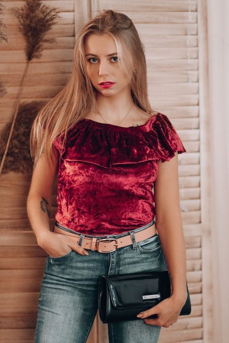 Czarna Damska Torebka Kopertówka wieczorowa Beltimore wyjściowa modna