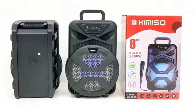 Блютуз колонка валіза, Bluetooth колонка Kimiso 8" з глибоким басом