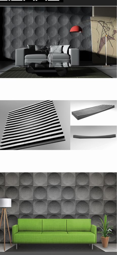 Panele 3 D z gipsu ceramicznego Raxer firmy Zicaro
