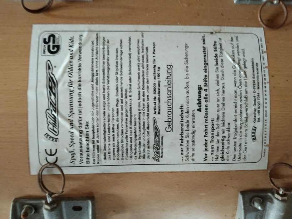 Sanki drewniane na płozach narty