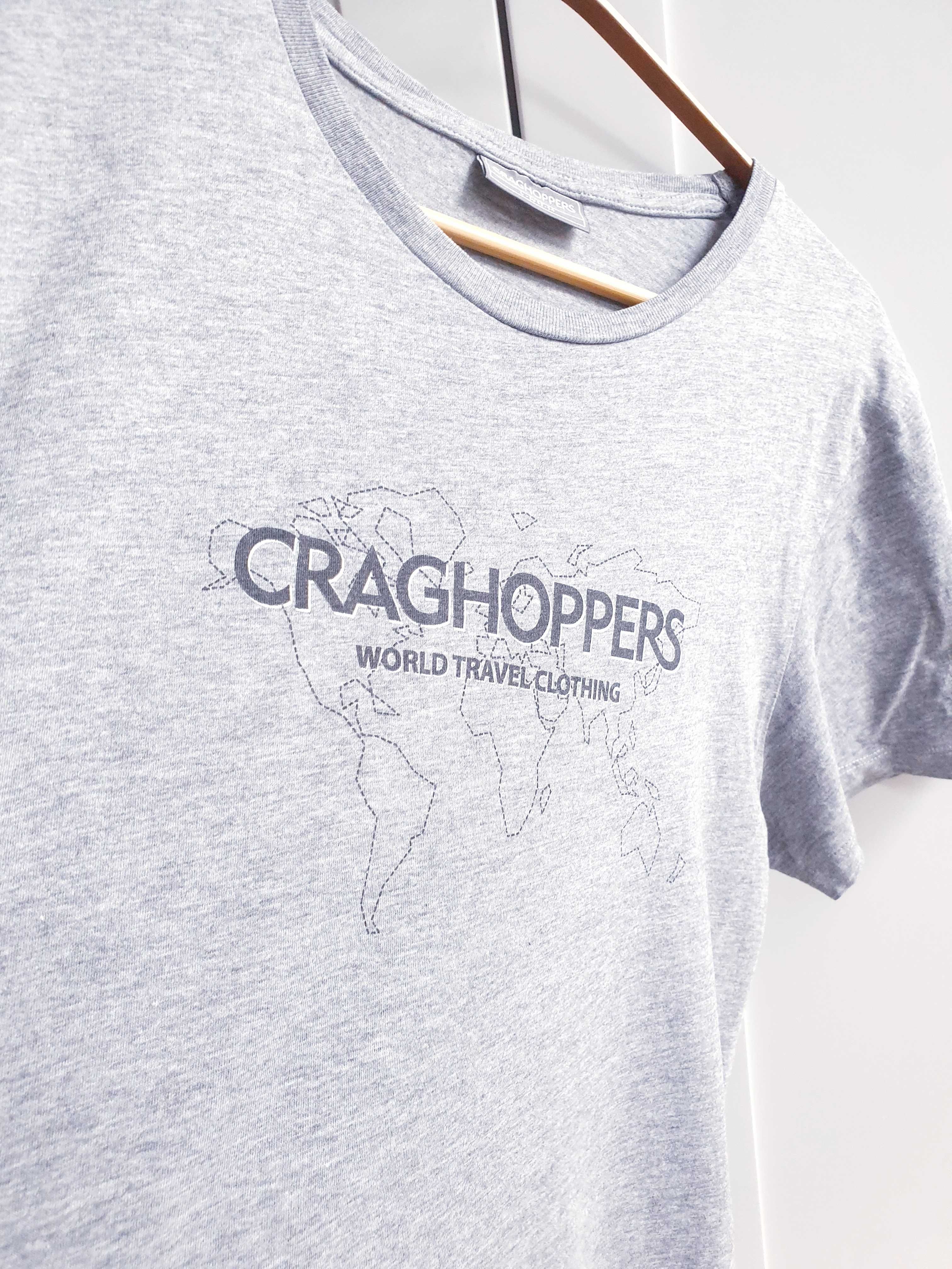 Szara koszulka t-shirt Craghoppers podróżnicza M L męska
