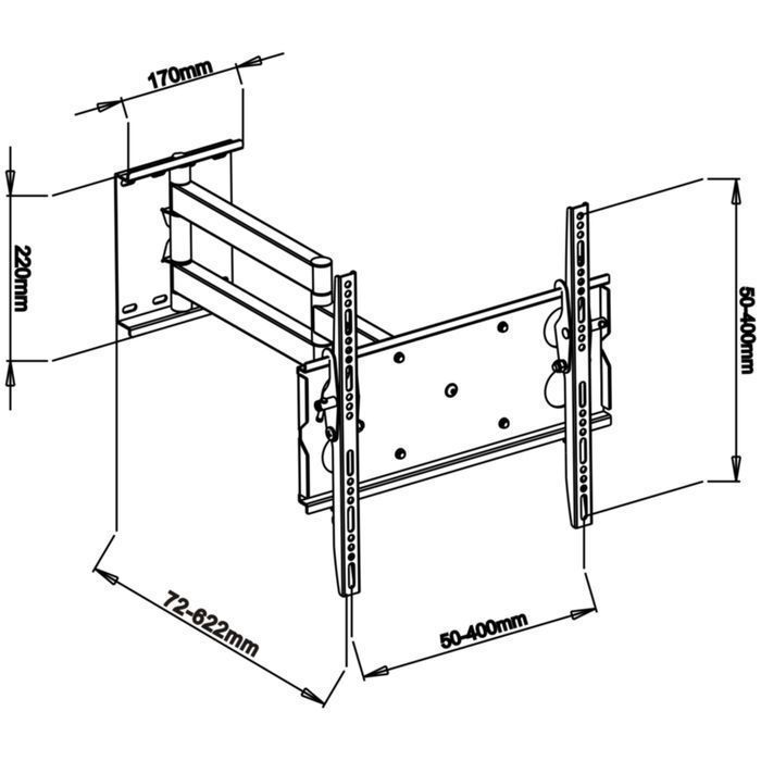 Uchwyt do telewizora 32-65'' 45kg ścienny regulowany wieszak AR-20B
