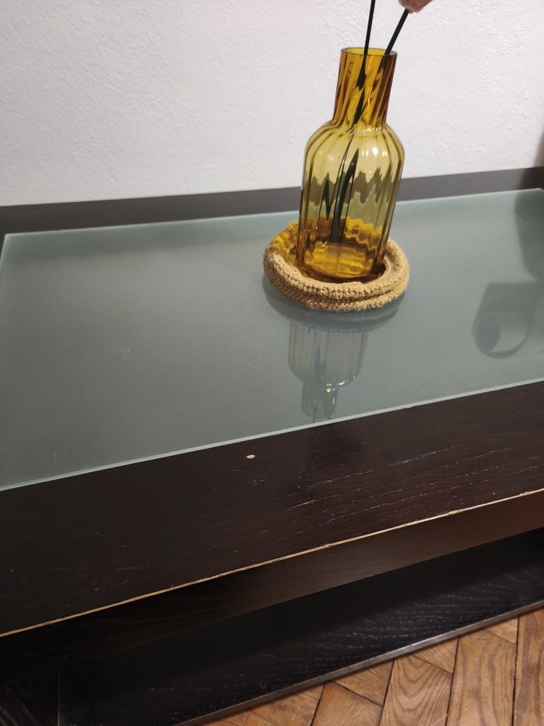 Centro de mesa com vidro
