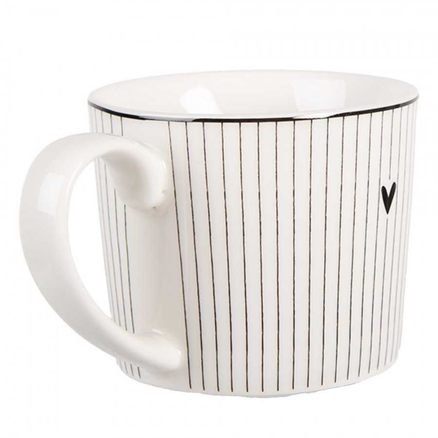 Kubek porcelanowy z sercem 275ml.  6CEMU0180