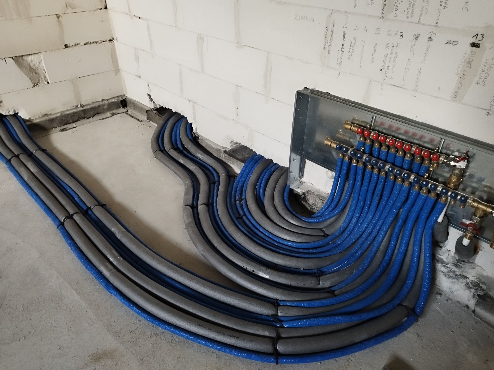 Instalacje elektryczne, Wod-kan, C.O. ogrzewanie podlogowe,