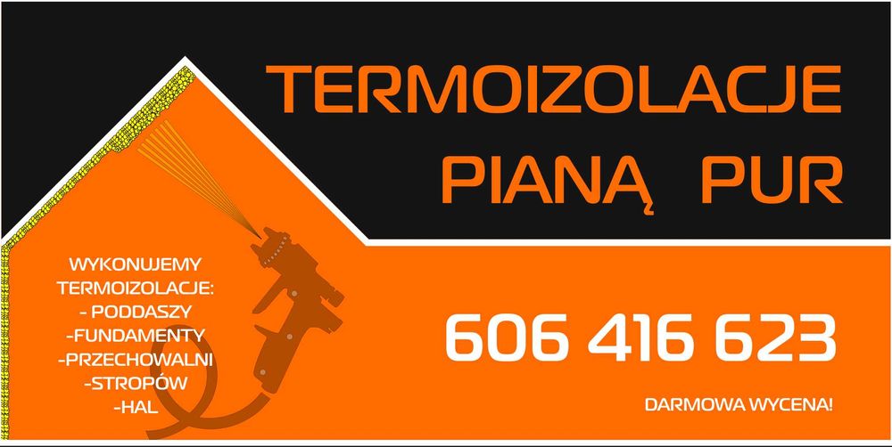 Ocieplenie Ocieplanie Termoizolacje pianą Pianka PUR Izolacja poddasza