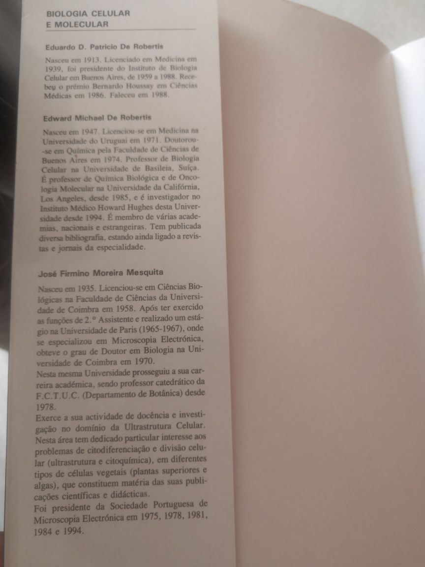 Livro " Biologia Celular e Molecular"