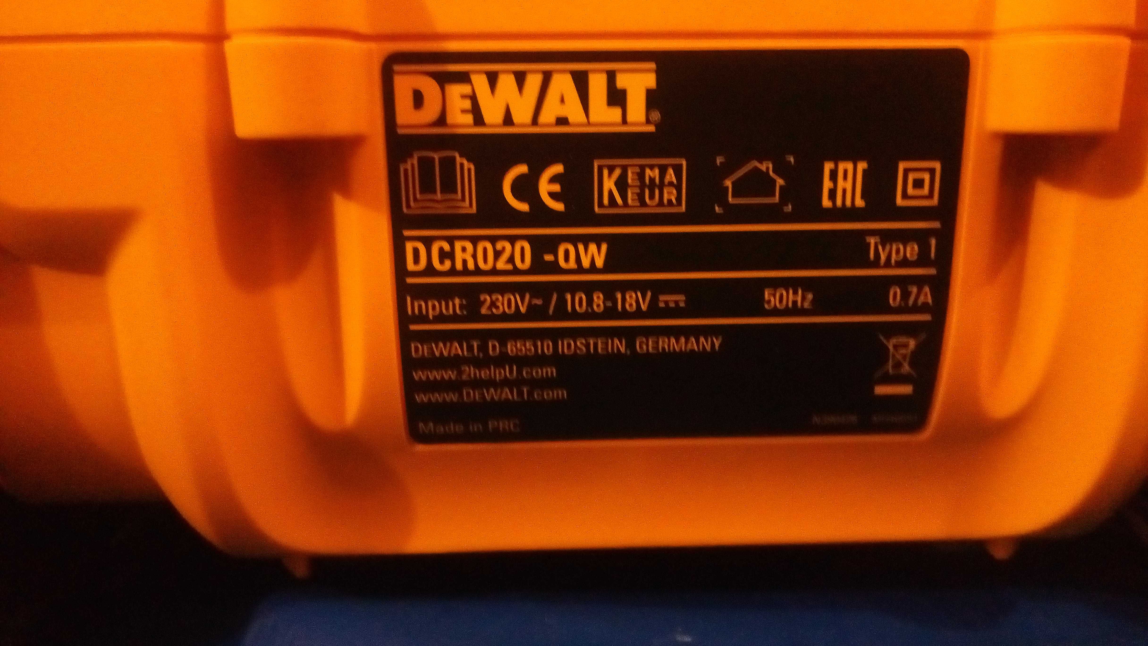 Dewalt dcr020-qw зарядное устройство радиоприемник