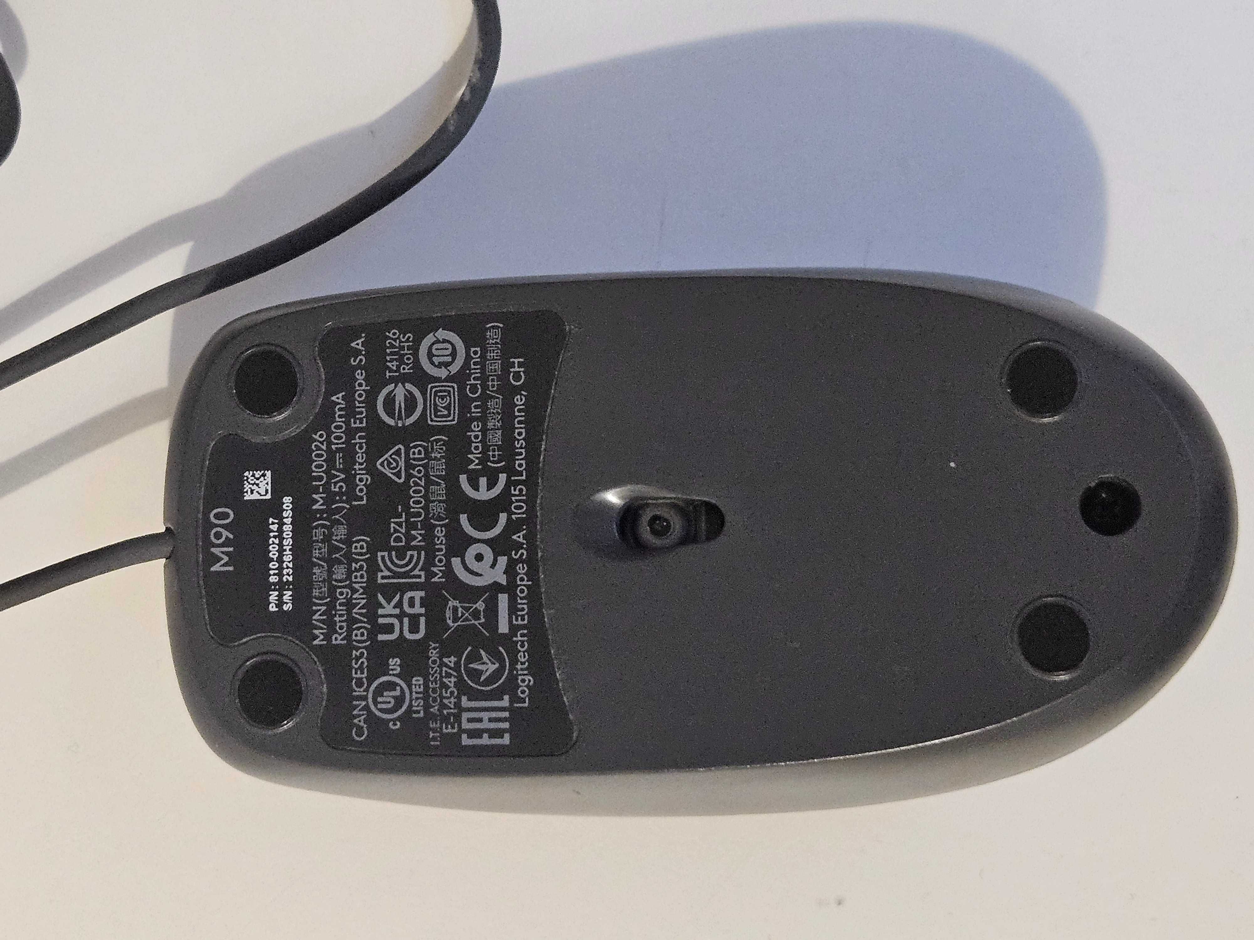 Mysz myszka logitech kabel usb