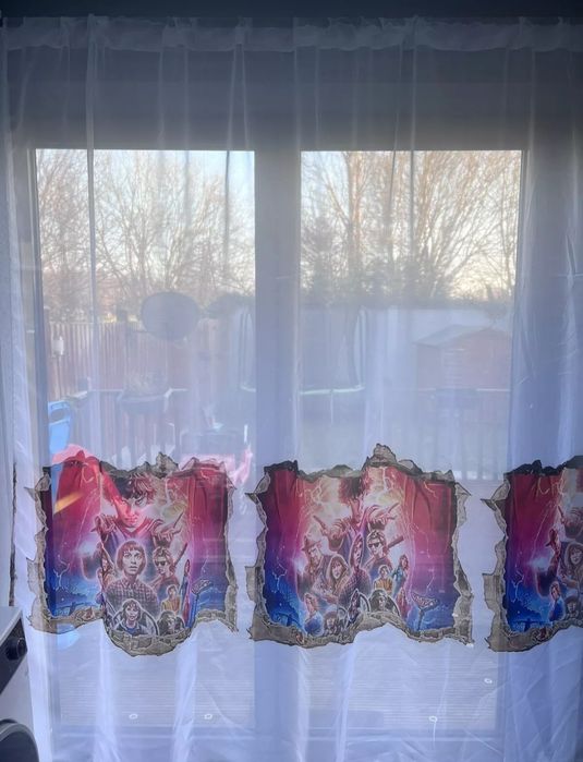 Gotowa firanka do zawieszenia  225cm x 150 cm wysoka