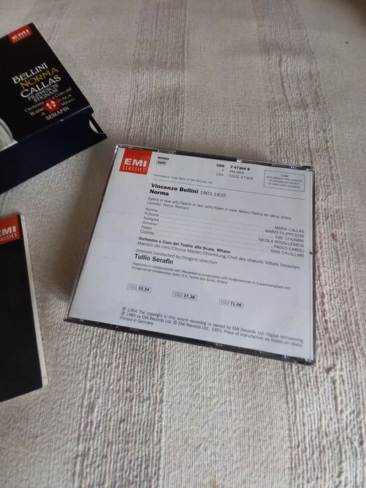 Cd triplo opera Norma de Bellini com Maria Callas