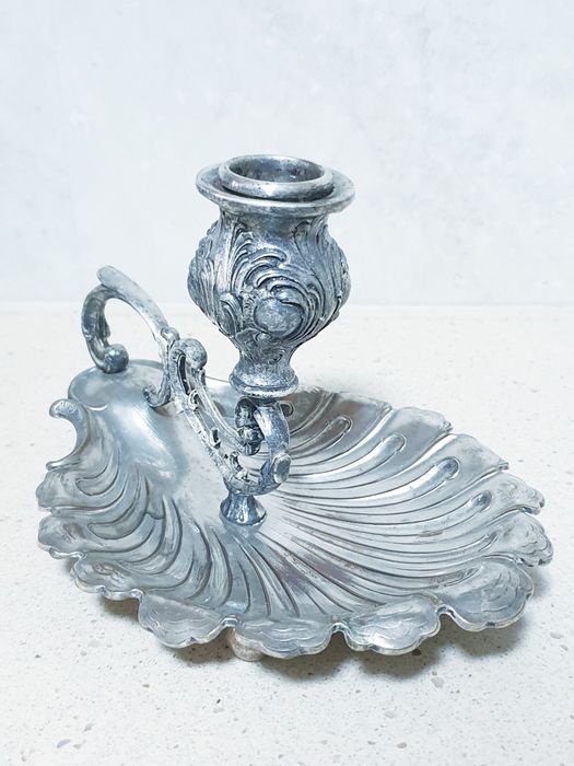 Lindissima antiga palmatória Arte Nova com banho em prata