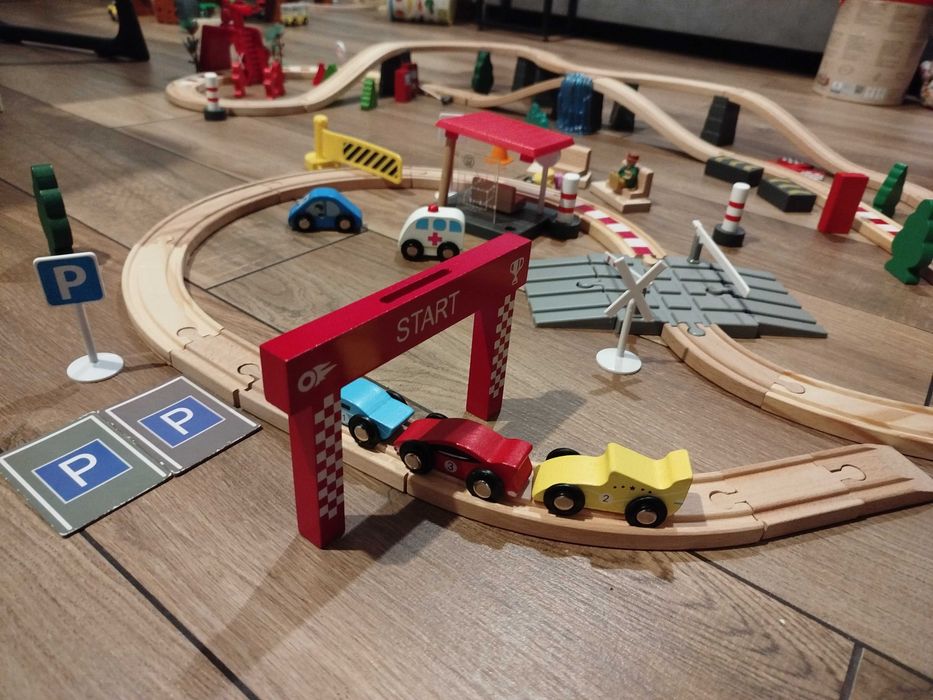 Zestaw kolejka Playtive Lidl tory drewniane