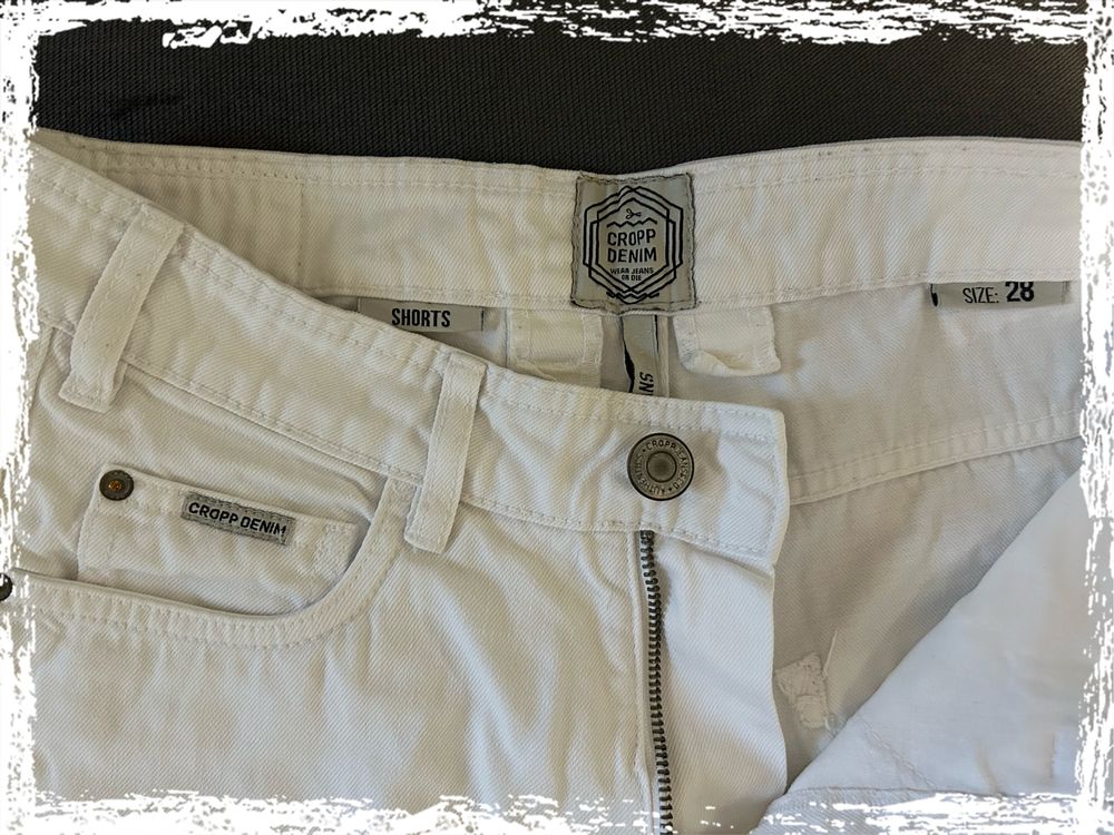 Cropp Denim - szorty biały jeans r.28