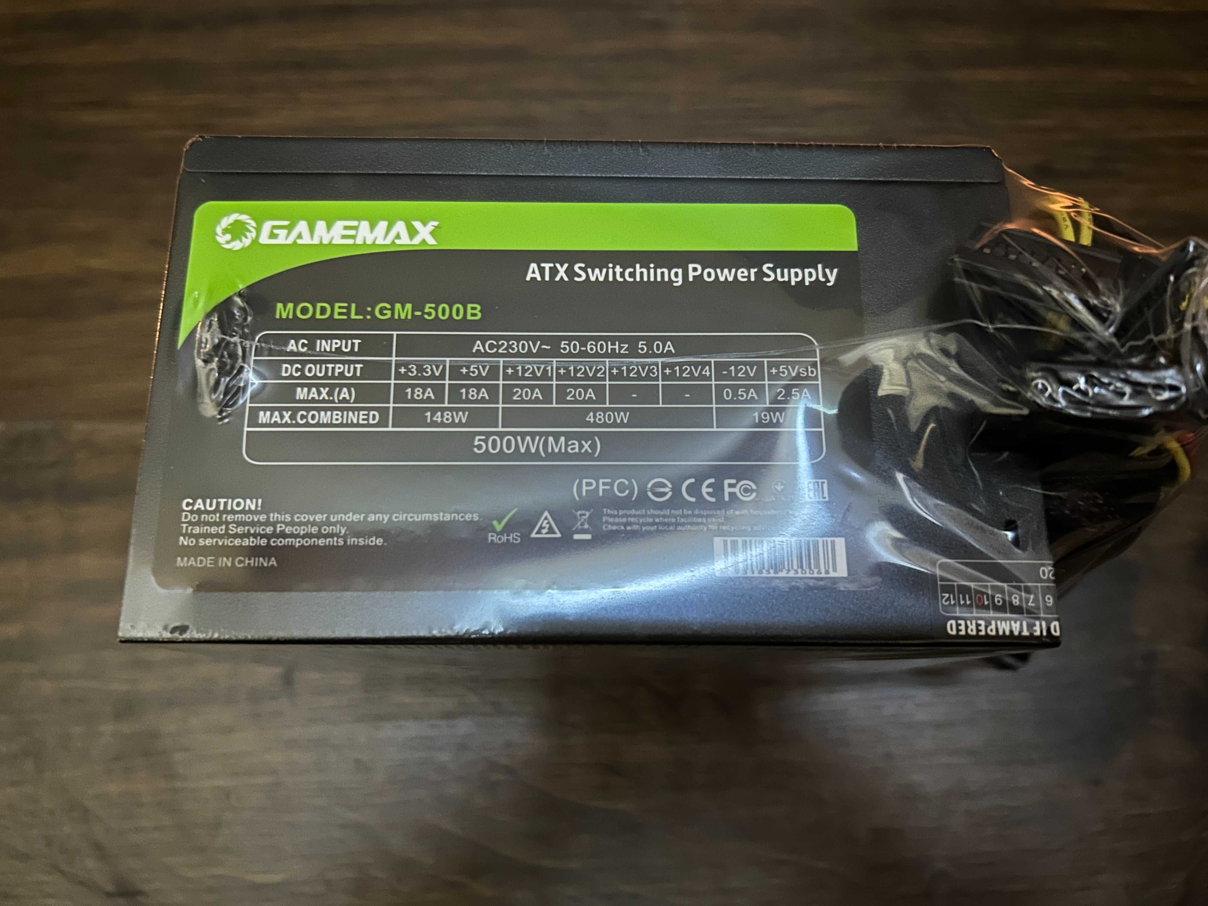 Новый! Блок Питания для ПК Gamemax GM-500B 500W Гарантия!