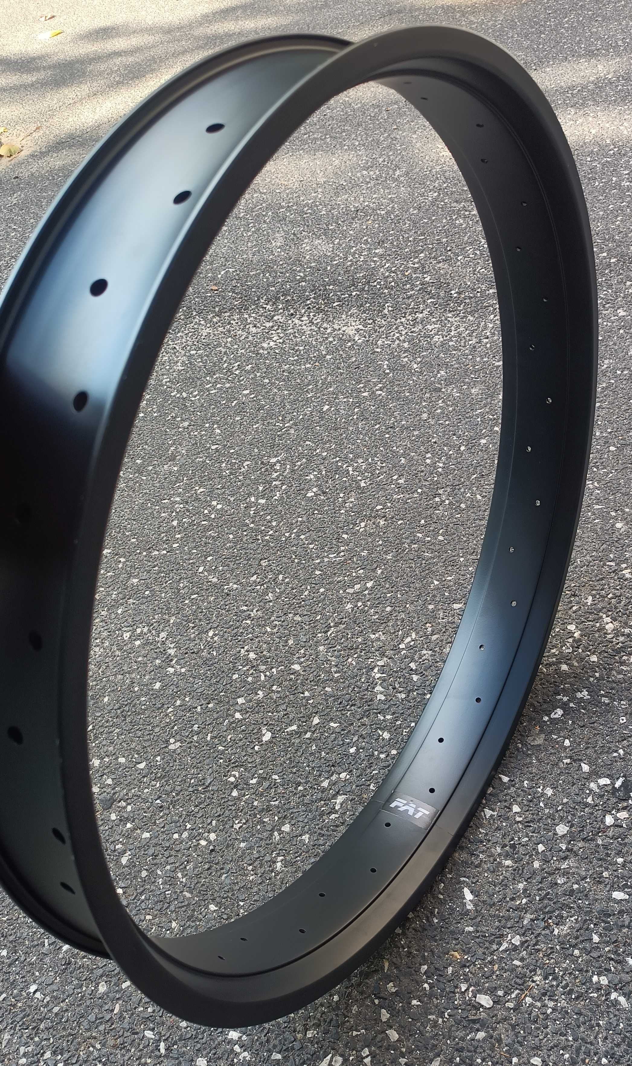 Obręcz FAT 26" cali 36h otworów 80mm czarny mat fatbike e-bike custom