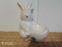 kieliszek na jajko/świecznik króliczek zajączek Wielkanoc-ny figurka