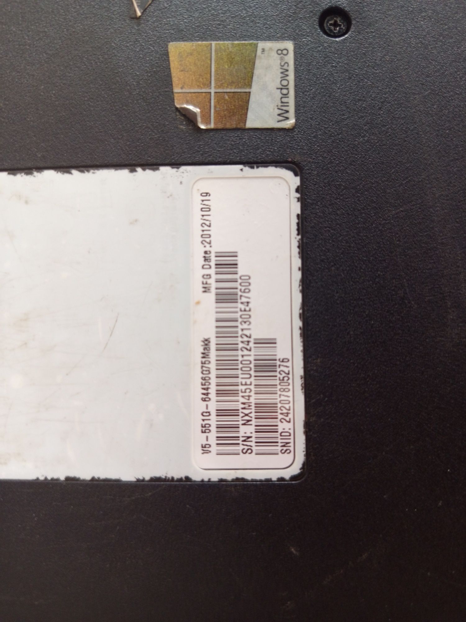 Ноутбук Асеr aspire v5.
