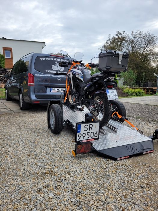 Przyczepka motocyklowa wynajem wypożyczalnia