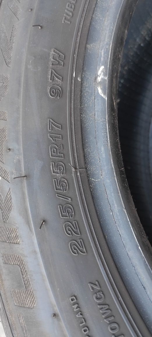 Opony letnie z 2016r 6mm 225/55/17 Bridgestone N12