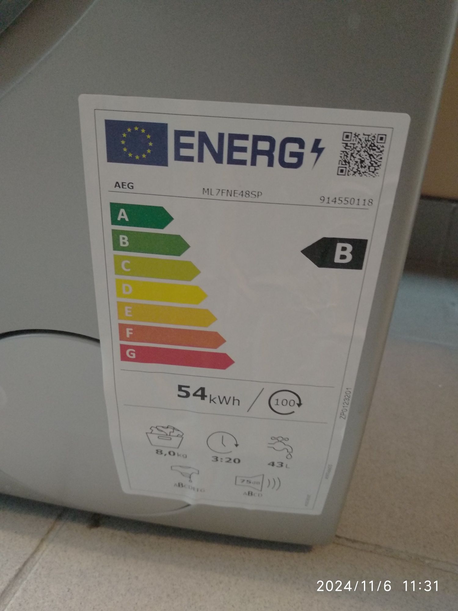 OUTLET Janki ul Wspólna 6 Pralka AEG ML7FNE48SP