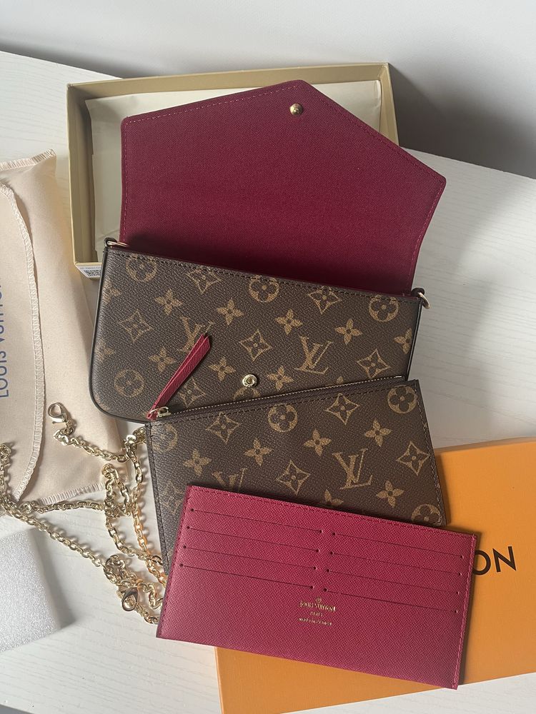 Сумочка клатч у стилі lv felicie