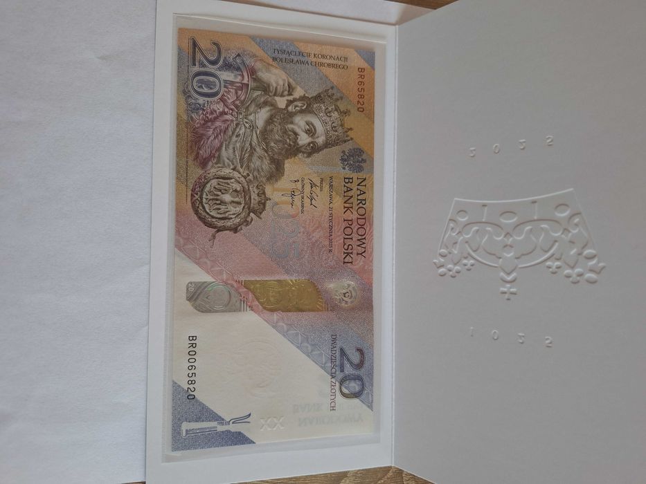 Banknot 20 zł 2025 r. - Tysiąclecie koronacji Bolesława Chrobrego