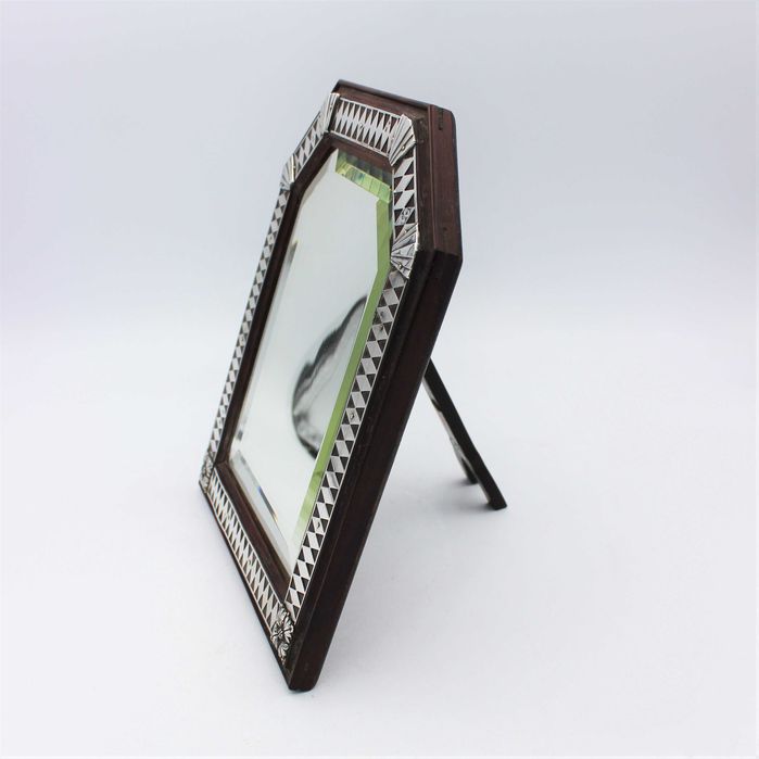 Espelho de Mesa em Pau-Santo e Prata Portuguesa