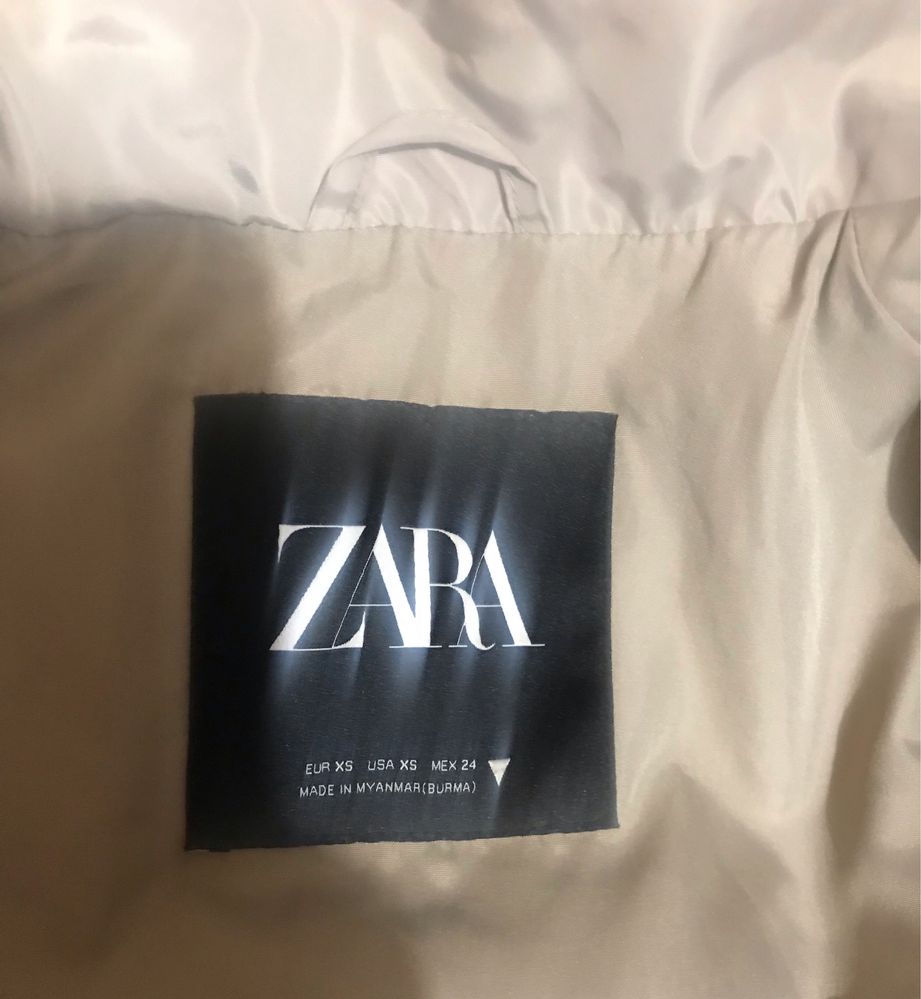 Пуфер довгий куртка довга Zara