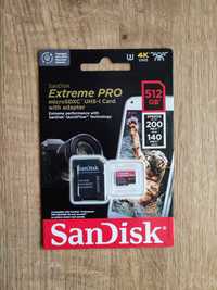 Karta pamięci microSDXC SanDisk Extreme PRO 512GB. Oryginalna. Nowa.