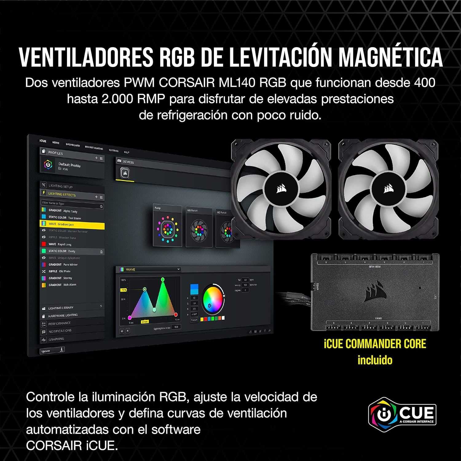Cooler CPU Corsair H115i RGB ELITE CAPELLIX (Liquid Cooler) 280mm