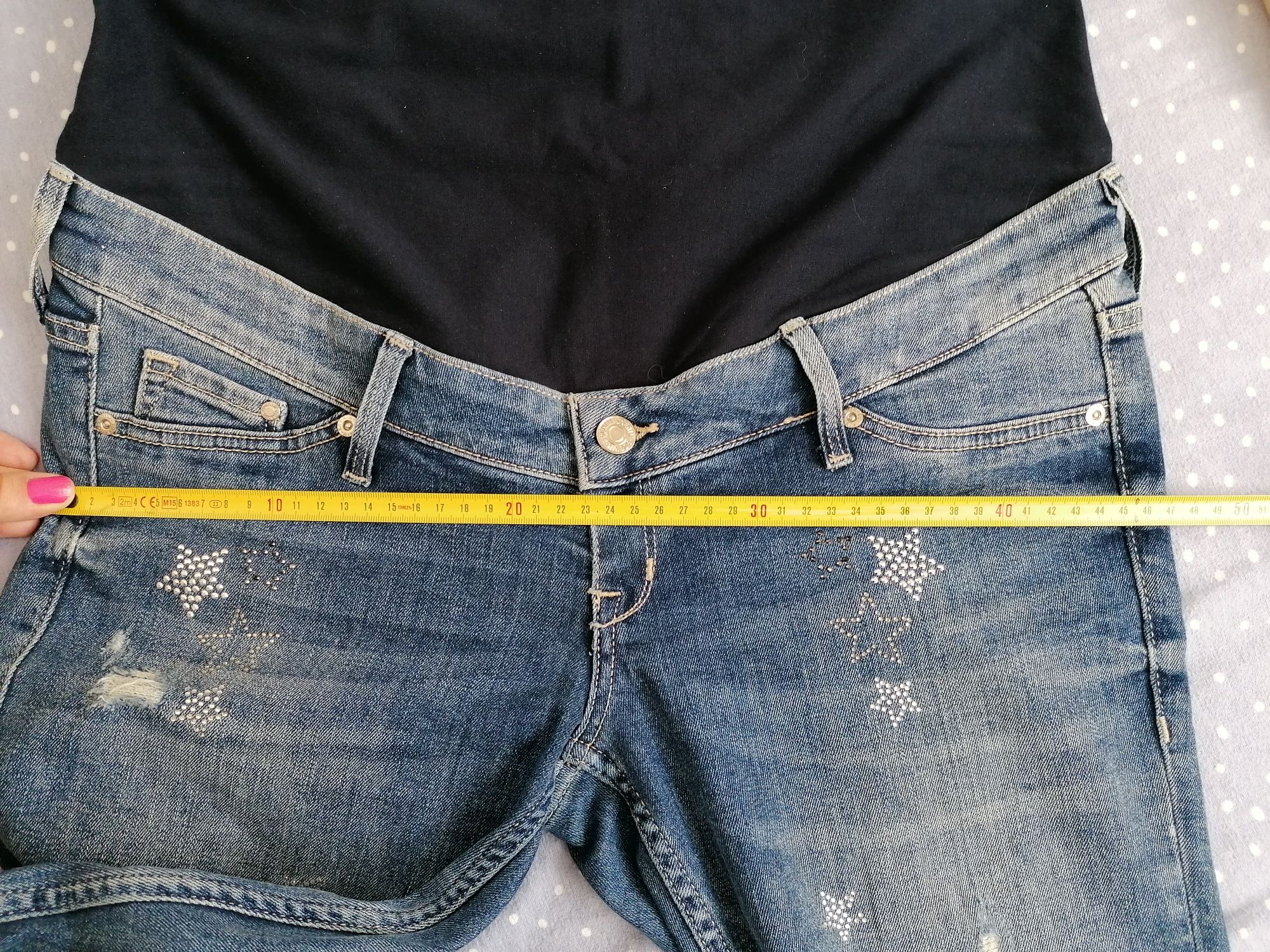 Jeansy ciążowe spodnie hm 40
