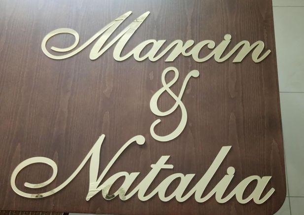 Napis ślubny Marcin & Natalia