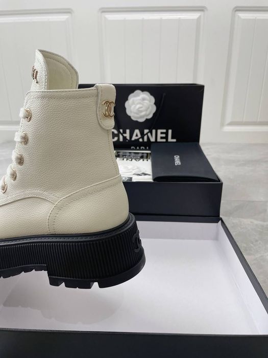 Skórzane Botki Chanel ! Premium jakość! Cały komplet 36-41