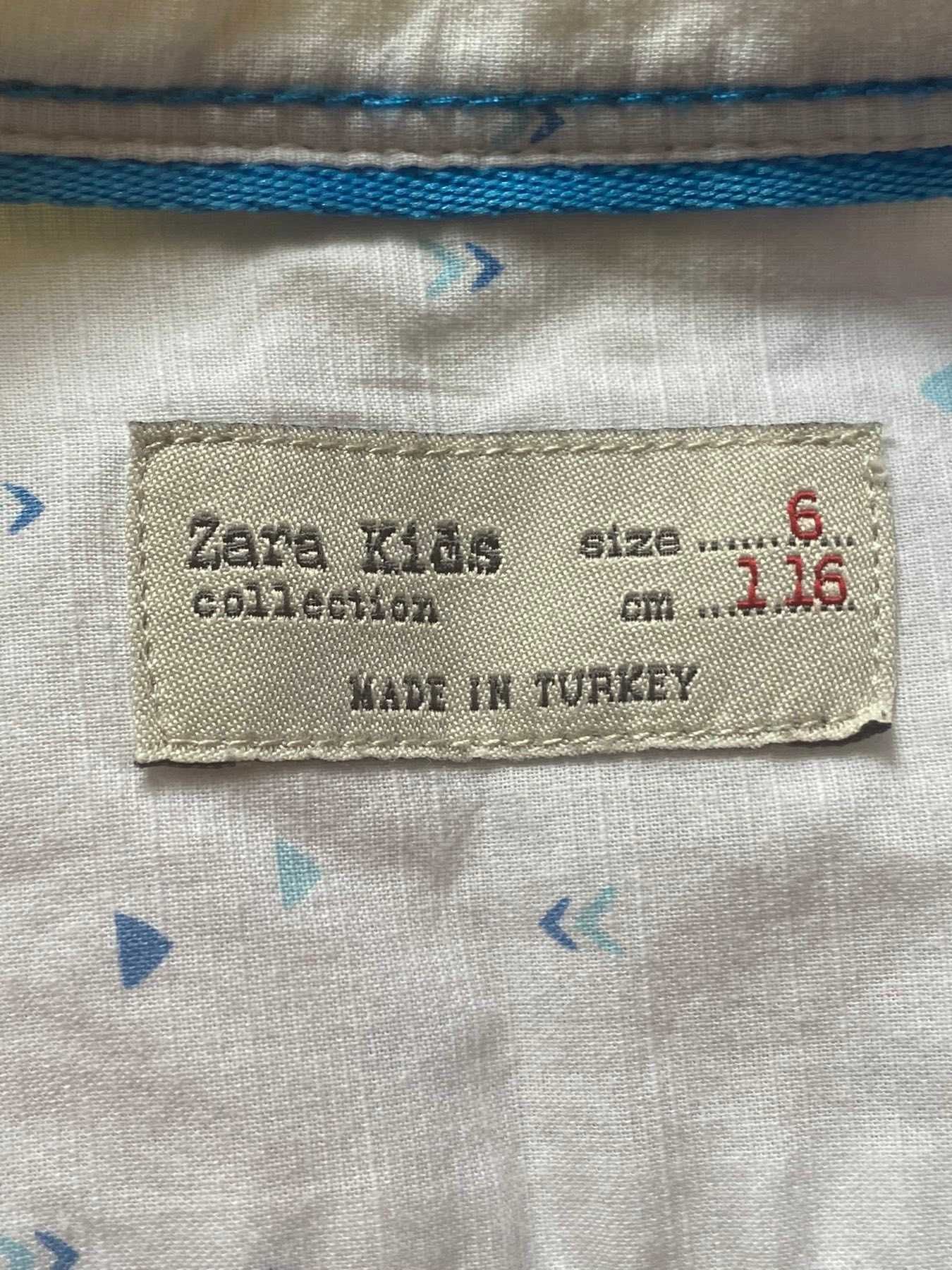 Сорочка Zara для хлопчика, сорочка на короткий рукав 6 років