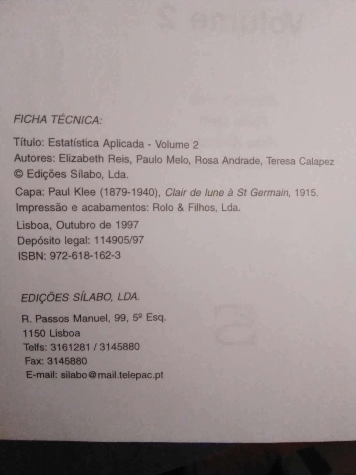 Estatística Aplicada Vol. 1. e Vol. 2