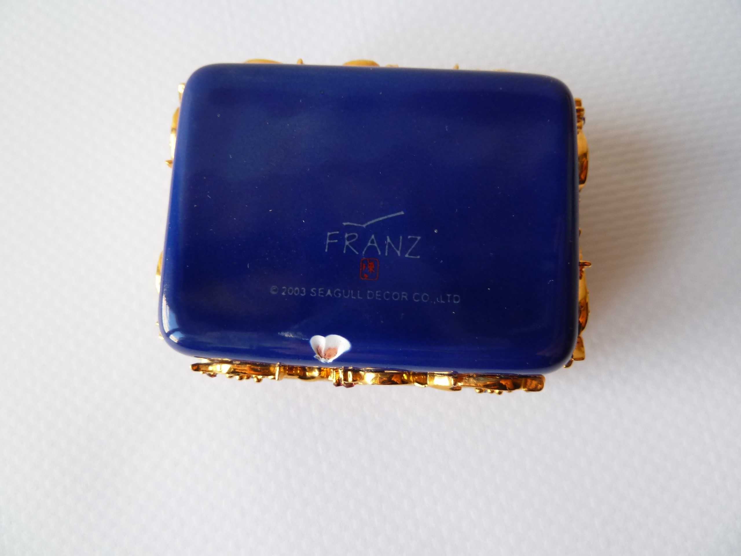 Шкатулочка для украшений FRANZ Enamel, эмаль, Англия, б/у, есть скол