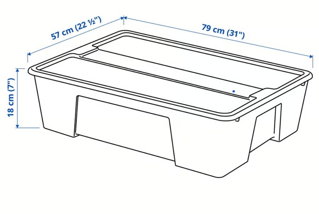 Zestaw dużych pojemników Ikea Samla 6 sztuk