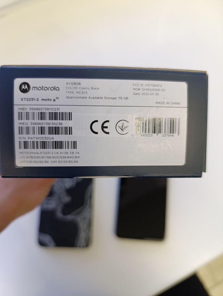 Телефон Motorola g 22