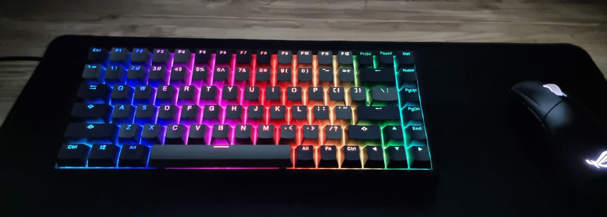 Клавиатура RGB 84 gateron brown tactile hot swap механическая